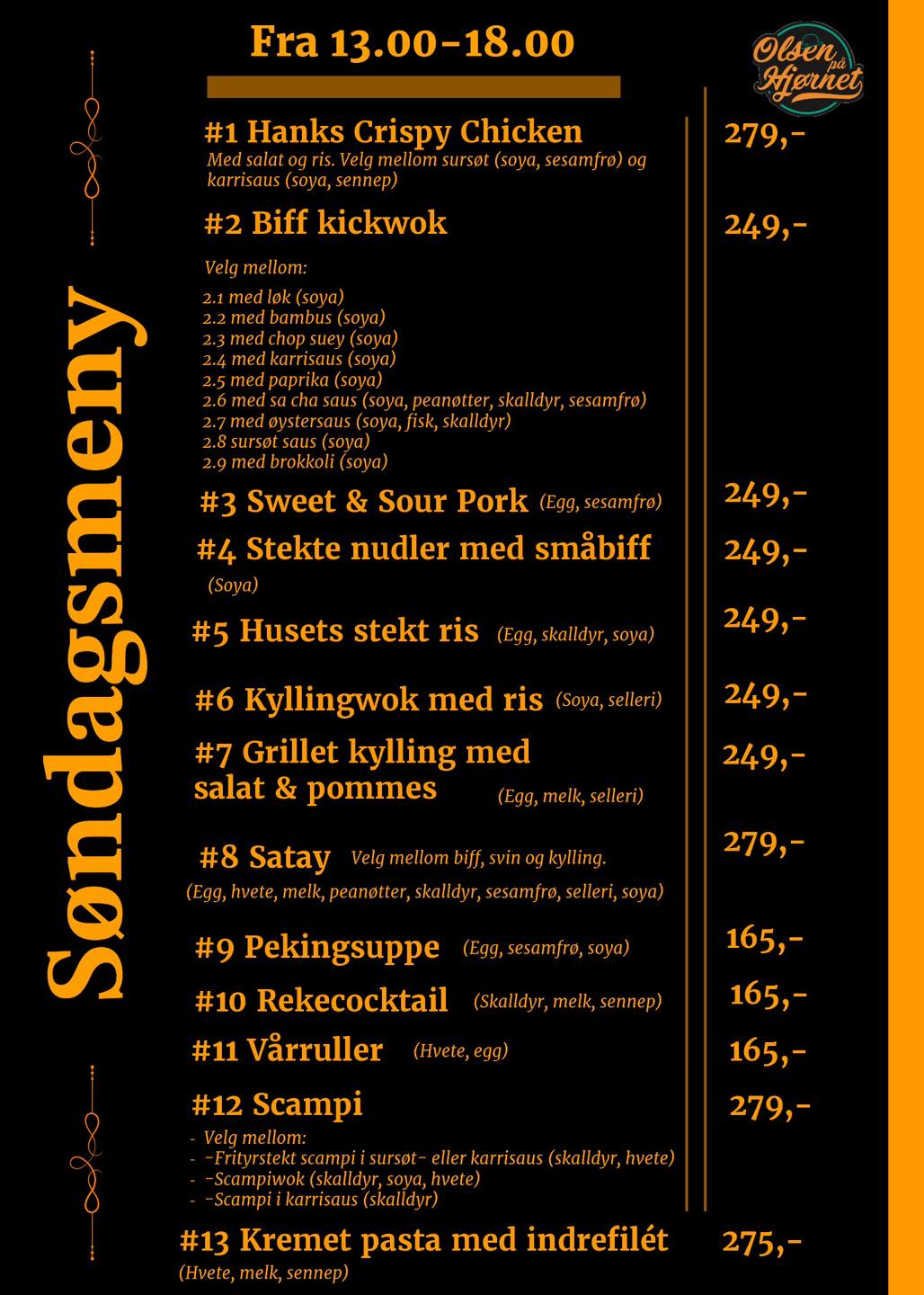 Søndagsmeny